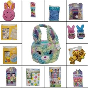 Plush Tie-dye Homerbest Easter Bunny Fun Filled Basket